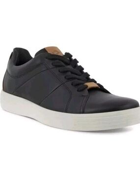 Ecco Men's Soft Classic Lace Up Sneaker Black Lion Shoes EU 44 Size 10-10.5 US